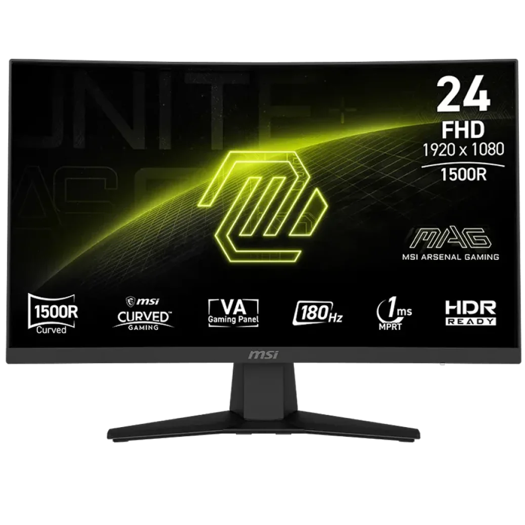 MSI 24" Curved 180hz, 1ms, Rapid VA, HDR Ready, Gaming Monitor MSI MAG 244C