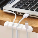 Multi-slot Cable Organizer Clip with 5 Slots for Easy Wire Management WHITE