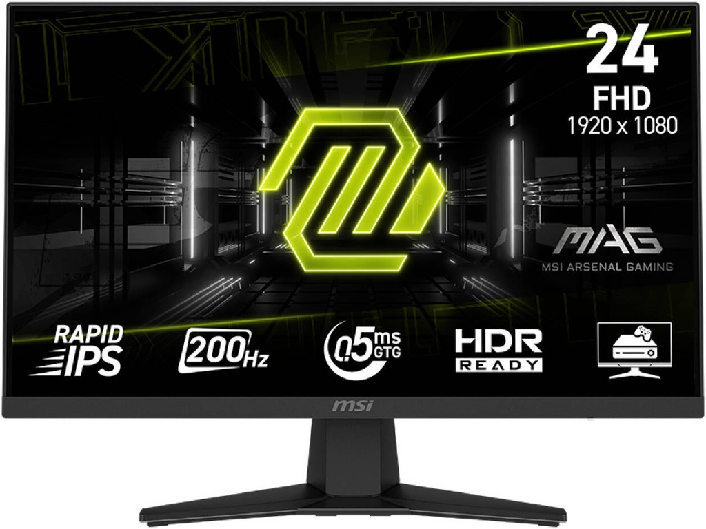 OPEN BOX MSI 24" 200Hz, 0.5ms GtG, Rapid IPS , HDR Ready, Gaming Monitor MSI MAG 244F