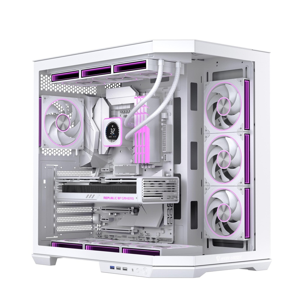  Jungle Leopard Case AS-01 ATX White (Transwarp 4 Fans RGB included)