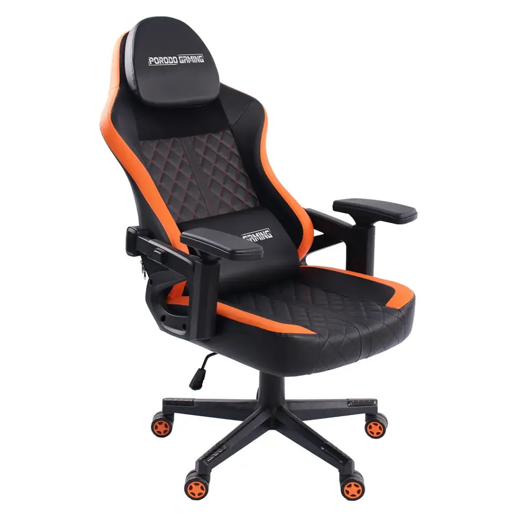 Porodo Gaming Chair recycle foam+ new foam - Black/Orange
