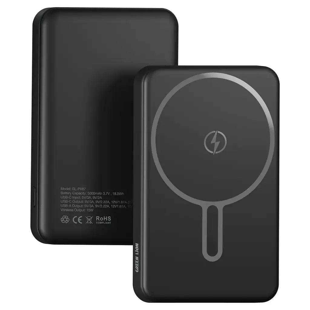 Green Lion MALAGA 10000mAh Power Bank PD 20W - Black {GNMAL10KPBBK} 