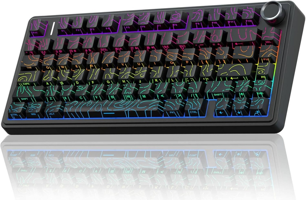 AULA F75 Wireless Mechanical Keyboard - Reaper Switch ( Black Contour)