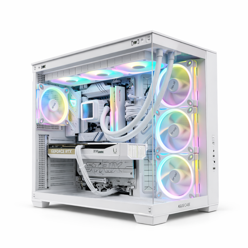 PC FULL WHITE Ultra 7 265KF & GeForce RTX 5070 GDDR7 & RAM 32GB 16X2 DDR5 