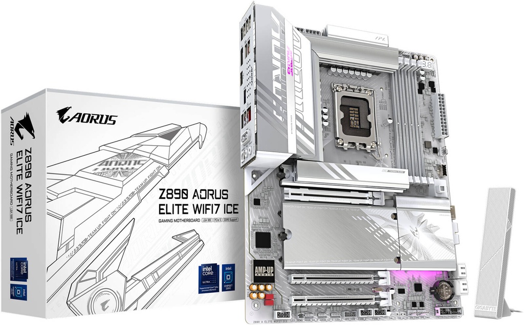 GIGABYTE Z890 Aorus Elite Wi-Fi 7 Ice LGA 1851 ATX Motherboard