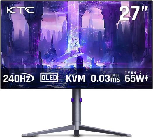 USED KTC 27INCH OLED GAMING MONITOR-240HZ 0.03ms GTG, QHD(2560 * 1440P)