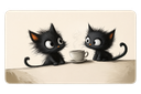Gaming Mouse PAD 2XL 2 cat Black  90x40cm (Rough Touch )