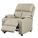USED Mystic 1 Seater Fabric Pushback Recliner With Cup Holder Relaxing Chair Modern Design One Seat DANUBE HOME