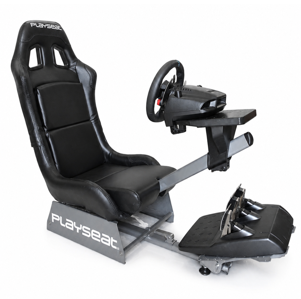 USED GAMING CHAIR Playseat Evolution & Logitech G29 Driving Force Racing Wheel and Floor Pedals for PS5 Pro, PS5, PS4, PC
