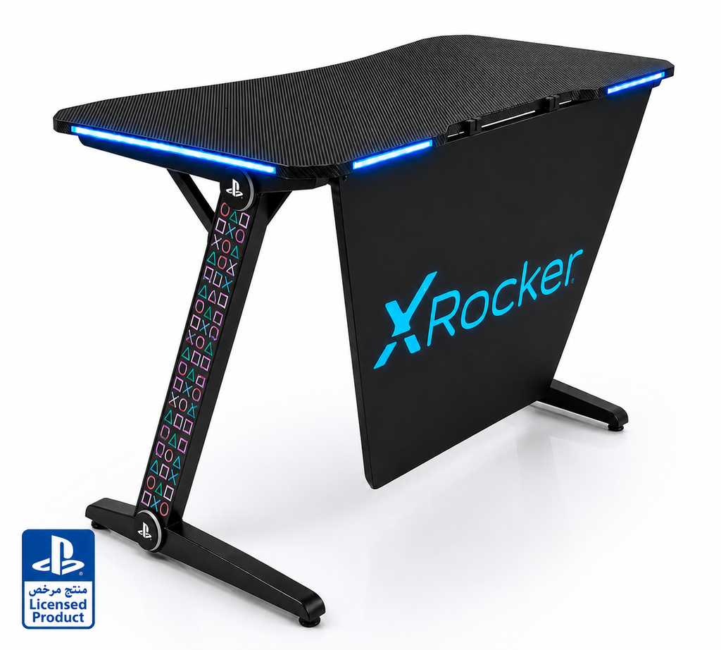 X-Rocker Official PlayStation Borealis Gaming Desk 120x60 CM