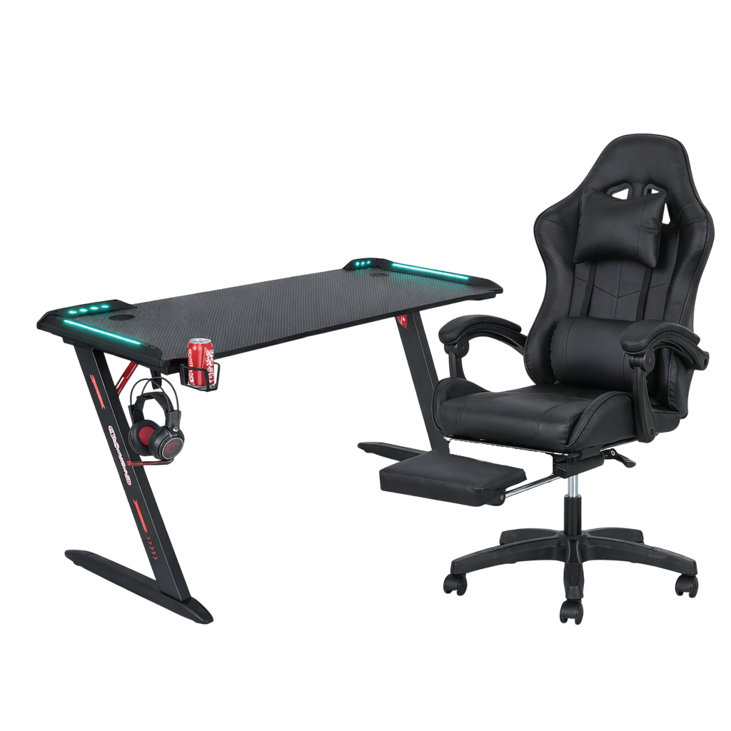 Gaming Desk RGB BLACK & Gaming Chair 32FR