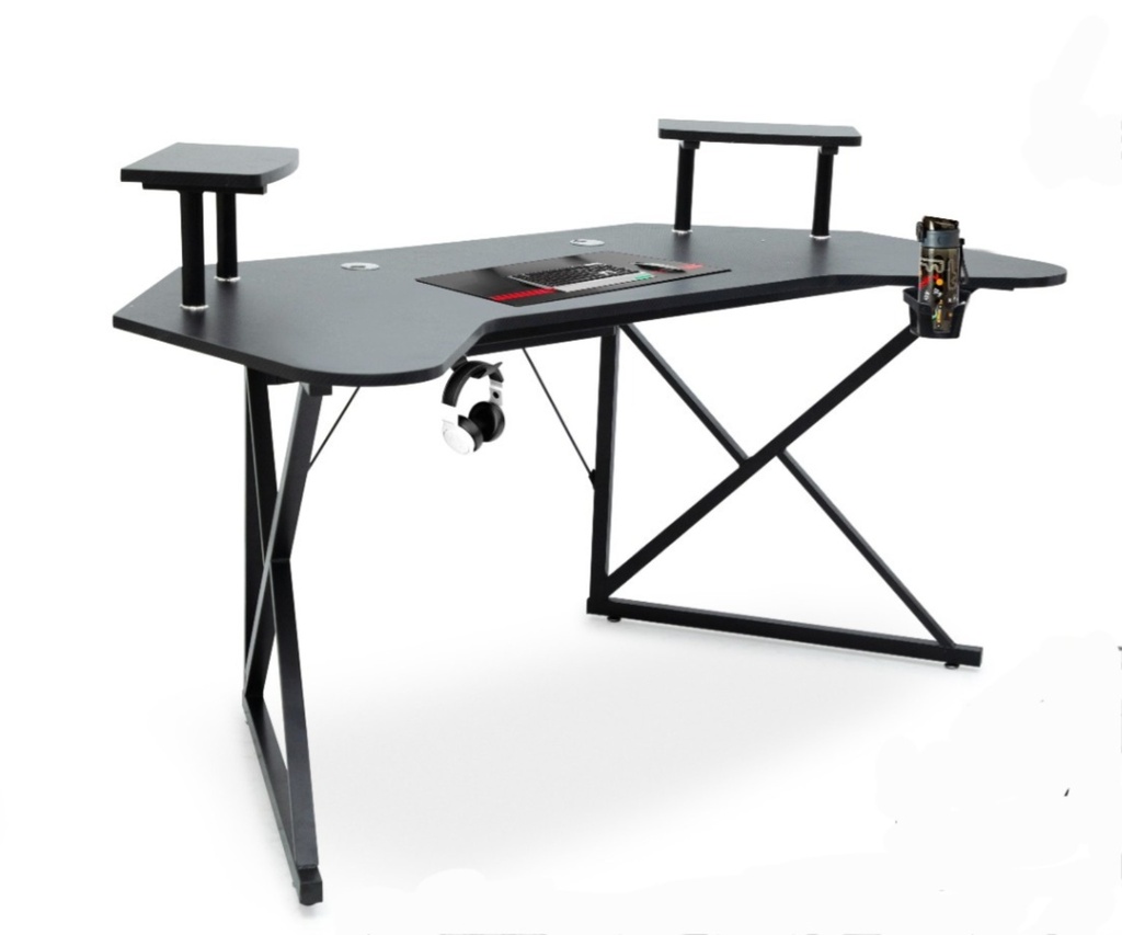 Curved Gaming Desk Large Size 160x70cm GT129 BLACK