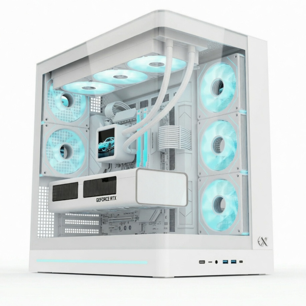 PC Ryzen 9 9900X & GeForce RTX 5070 GDDR7 & RAM 32GB 16x2 DDR5 & M.2 PCIe Gen5 NVMe ,Up to 14,000 MB/s Read 