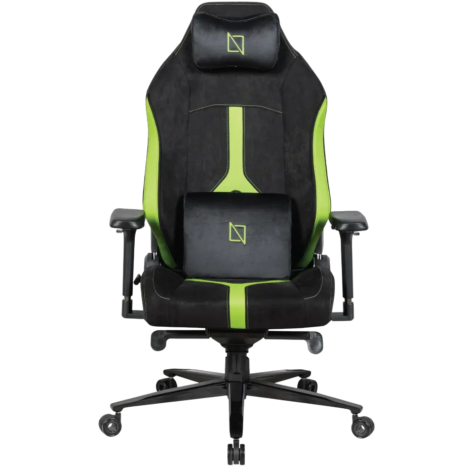 Navodesk Apex Pro Max Evo Series (BLACK/GREEN) High Back Gaming Chair, MAG Swappable Metal 4D Armrests, 4-Way Lumbar Support, Class 4 Hydraulics, 155° Recline, HyperSuede Fabric | APEXPROMX-EVOHS-LMG