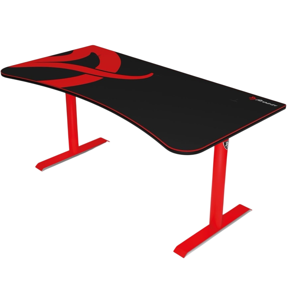 Arozzi Arena Ultrawide Curved black/red size 160W x 81.8D x 78.7H CM Gaming Desk with Full MousePad Waterproof, Cable Management