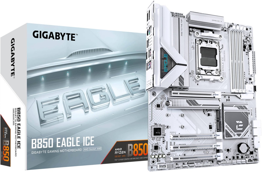 GIGABYTE B850 Eagle Ice ATX AM5 FULL WHITE Motherboard