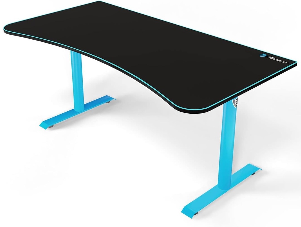Arozzi Arena Ultrawide Curved Black/Blue size 160W x 81.8D x 78.7H CM Gaming Desk with Full MousePad Waterproof, Cable Management