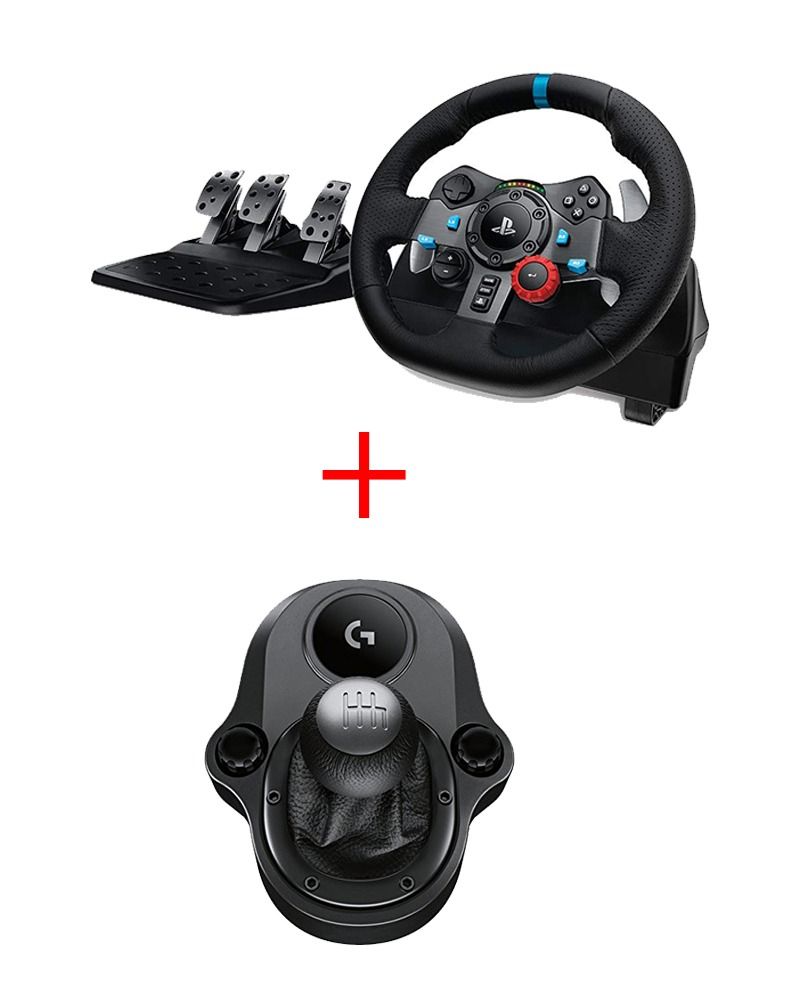 USED G29 Logitech Wheel + Logitech G Driving Force Shifter - For PS5, PS4 and PC, Mac
