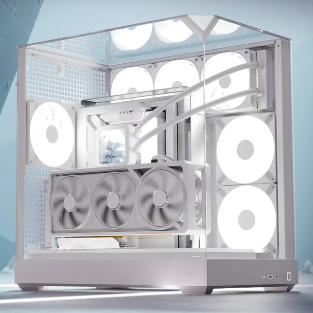 APNX HAVN V2 premium PC case 3x Tempered Glass Panels, 4x 140mm ARGB Fans Included APCM-VI102143.21-WHITE