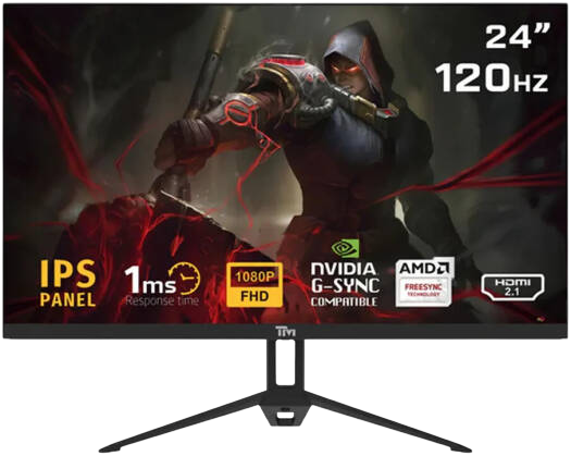 Twisted Minds ECO Gaming Monitor, 24" FHD IPS Display, 120Hz Built in Speakers, Black - TM24120FAE  