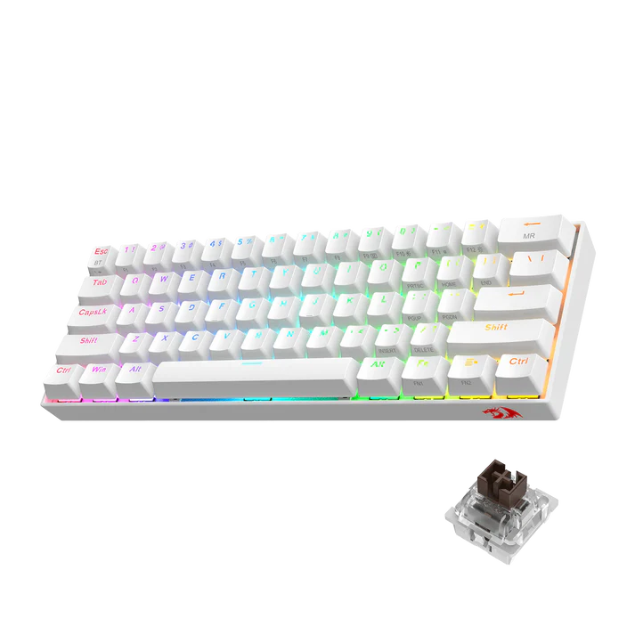 Redragon K530 PRO Darconic 60% compact Wireless Gaming Keyboard RGB-White -  K530W-RGB-PRO
