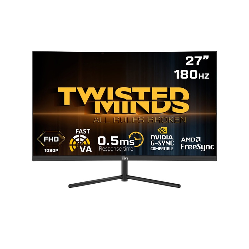 Gaming Monitor 27 180hz OC 0.5ms Twisted Minds curve