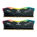 RAM TEAM T-FORCE 32GB 16X2 6000MHZ DDR5 RGB BLACK CL38