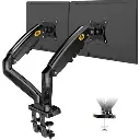 NB North Bayou Dual Monitor Desk f160 BLACK