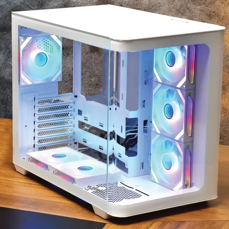 TORTOX CASE CURVO WHITE  With 6 FAN RGB TX240502
