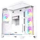 Acegeek Horizon WHITE ATX Case, 7x RGB 120mm Fans