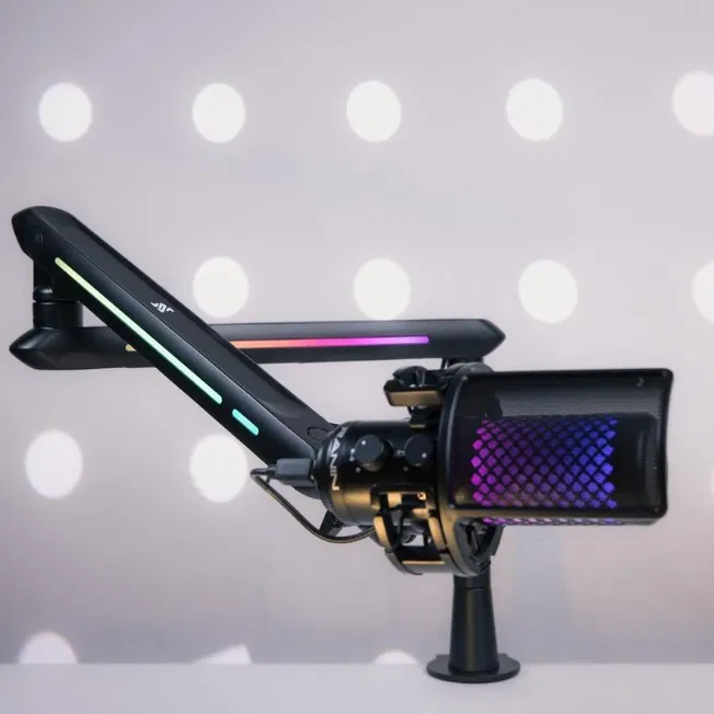 Low Profile Microphone Arm RGB Black camel tech (Arm Stand only)- CT-MA02