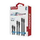 Promate CableKit-CC 3Pcs High Tensile Strength Data & Charge USB-C Cable kit 60W cablekit.cc