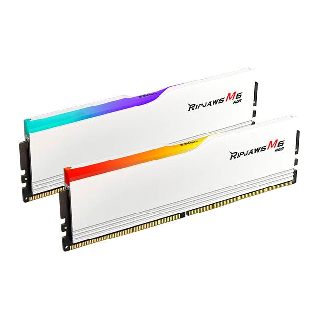 RAM 32GB 2x16 6400MHZ WHITE RGB G.SKILL DDR5 RIPJAWS M5 CL36-48-48-102 1.35V