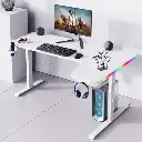 Gaming Desk GXG WHITE L Shaped Right L-(160)-RGB-R-W, 160X60X100cm