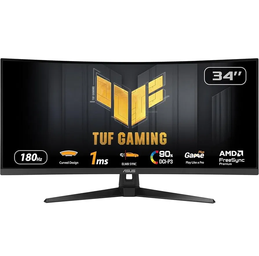  ASUS TUF 34" 2K 180HZ 1MS Curved VG34VQ3B UWQHD Gaming