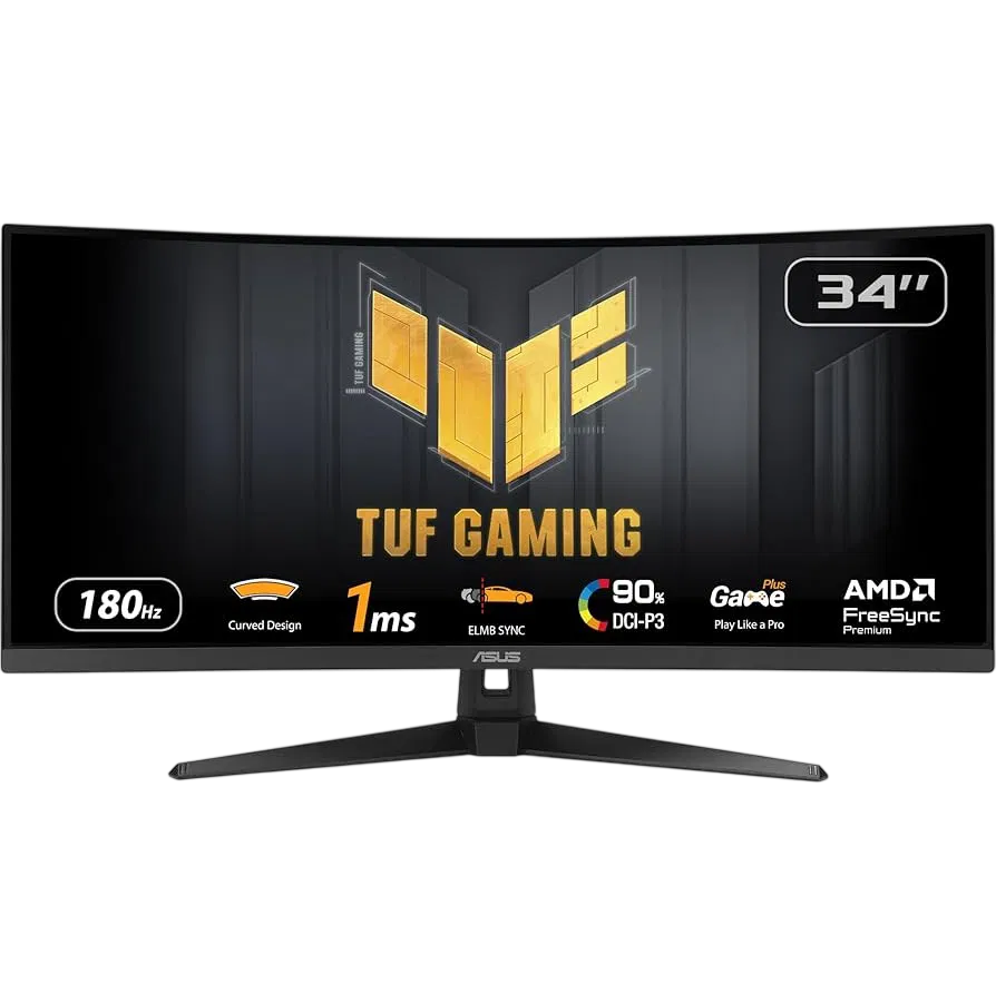  ASUS TUF 34" 2K 180HZ 1MS Curved VG34VQ3B UWQHD Gaming