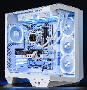 Case DarkFlash DY470 WHITE ATX with 4x ARGB Fans