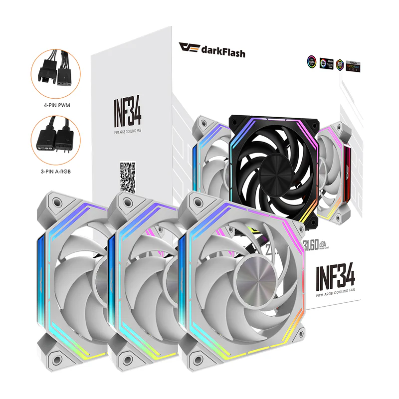 FANS DarkFlash INF34 WHITE 3 IN 1