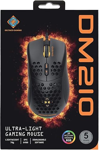DM210 Lightweight RGB gaming mouse, black DPI 6400 
