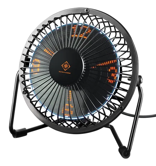 DELTACO Gaming USB Table Fan with Clock GAM-054