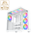 CASE XIGMATEK AQUA V AIR ARCTIC 7 FAN RGB WHITE