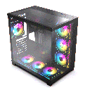 Acegeek Horizon BLACK ATX Case, 7x RGB 120mm Fans