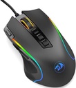 Redragon M612 Predator RGB 8000 DPI, 11 Programmable Buttons, 5 Backlit Modes Software Supports DIY Keybinds Rapid Fire Button
