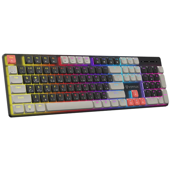 High-Performance Low Profile Keys Mechanical Gaming Keyboard vertux keyboard StealthKey Red Switch تدعم اللغة العربية