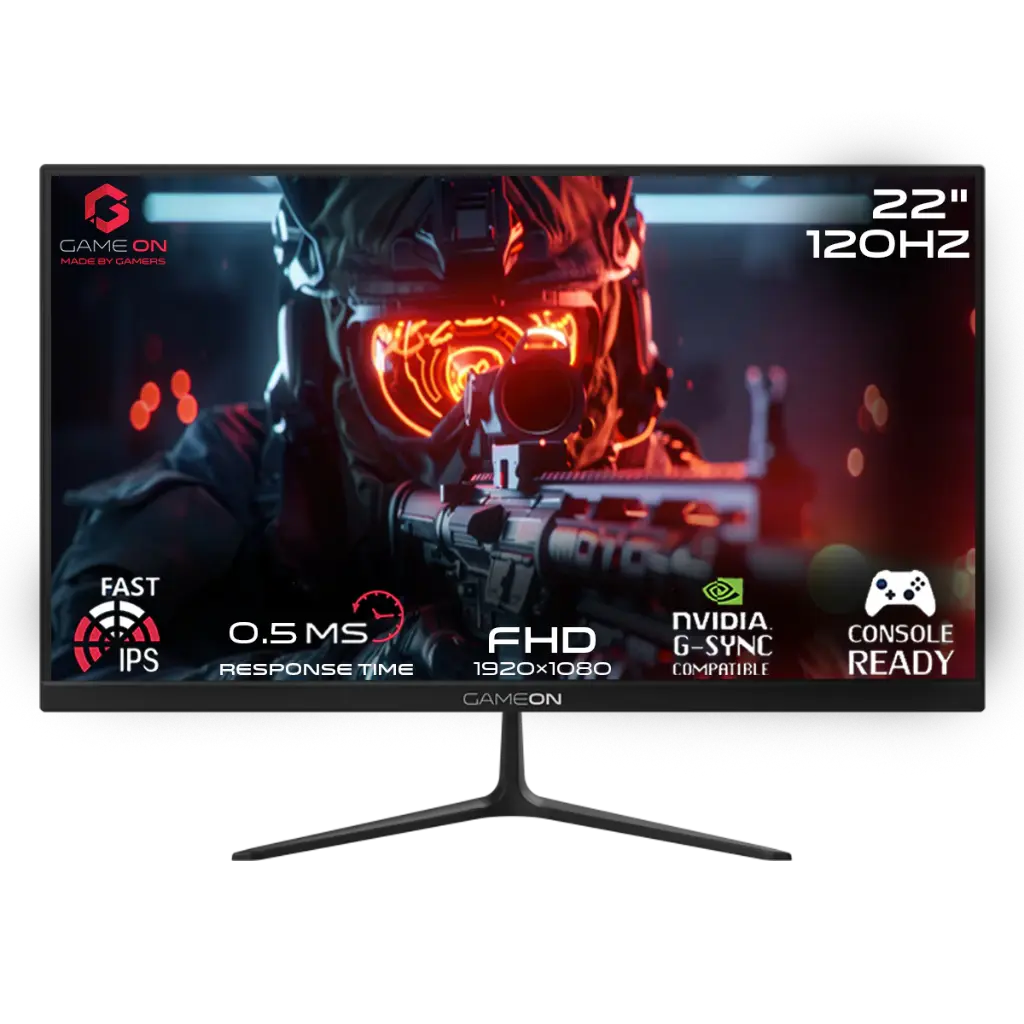 GAMEON Monitor 22" 120Hz 0.5ms Fast IPS - GOES22FHD120IPS