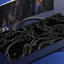 Gaming Mouse PAD Black striped with white 90x40cm 2mm
