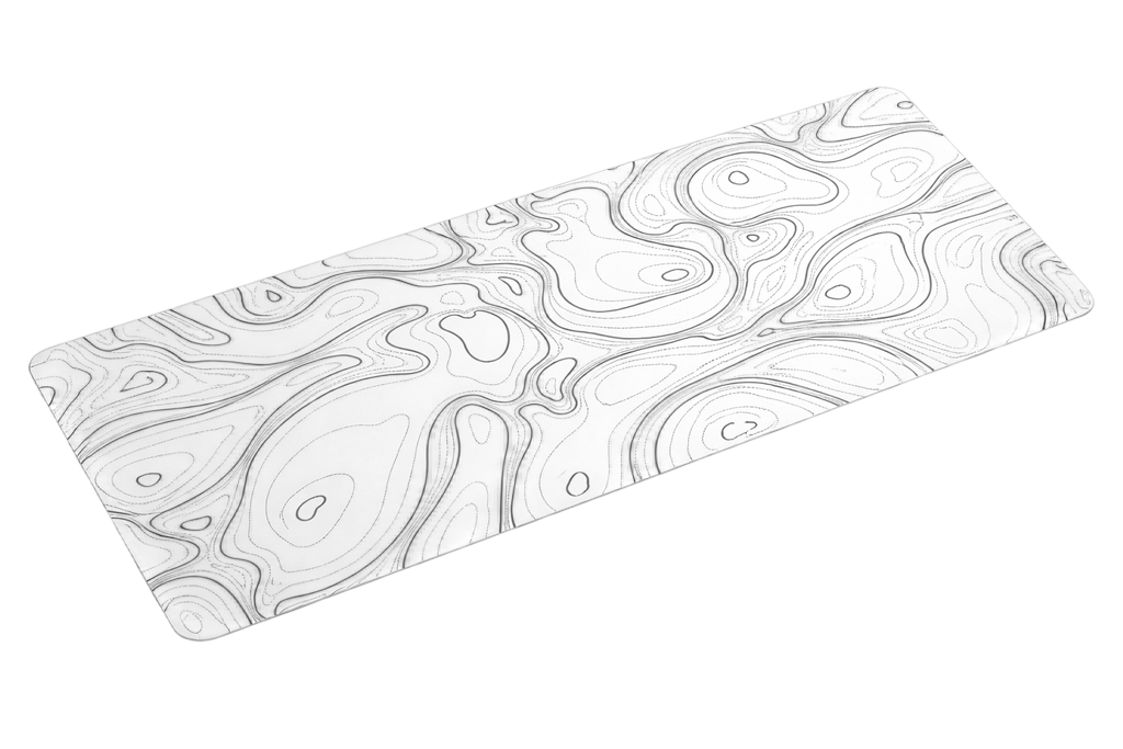 Gaming Mouse PAD 2XL white striped with Black 90x40cm 2mm