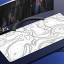 Gaming Mouse PAD white striped with Black 90x40cm 2mm