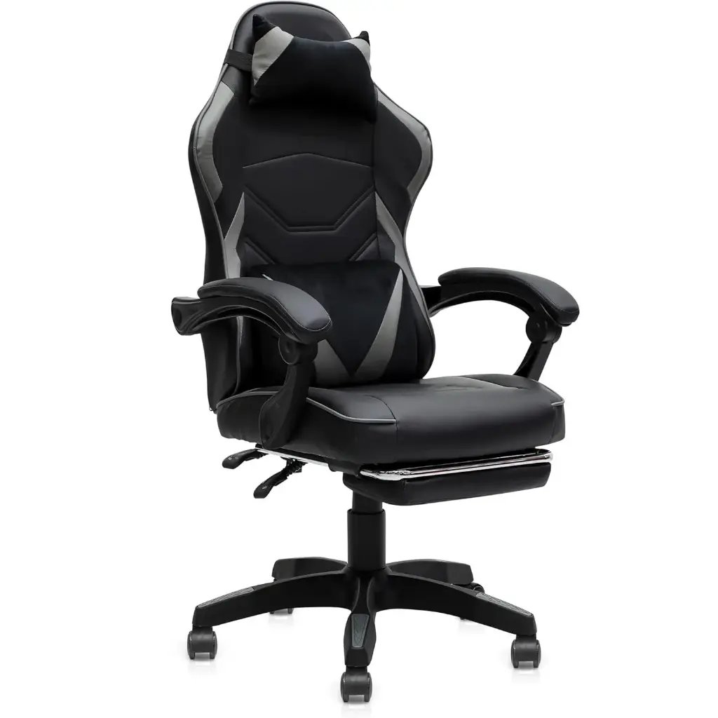 GAMING CHAIR BLACK AND GRAY- 6065