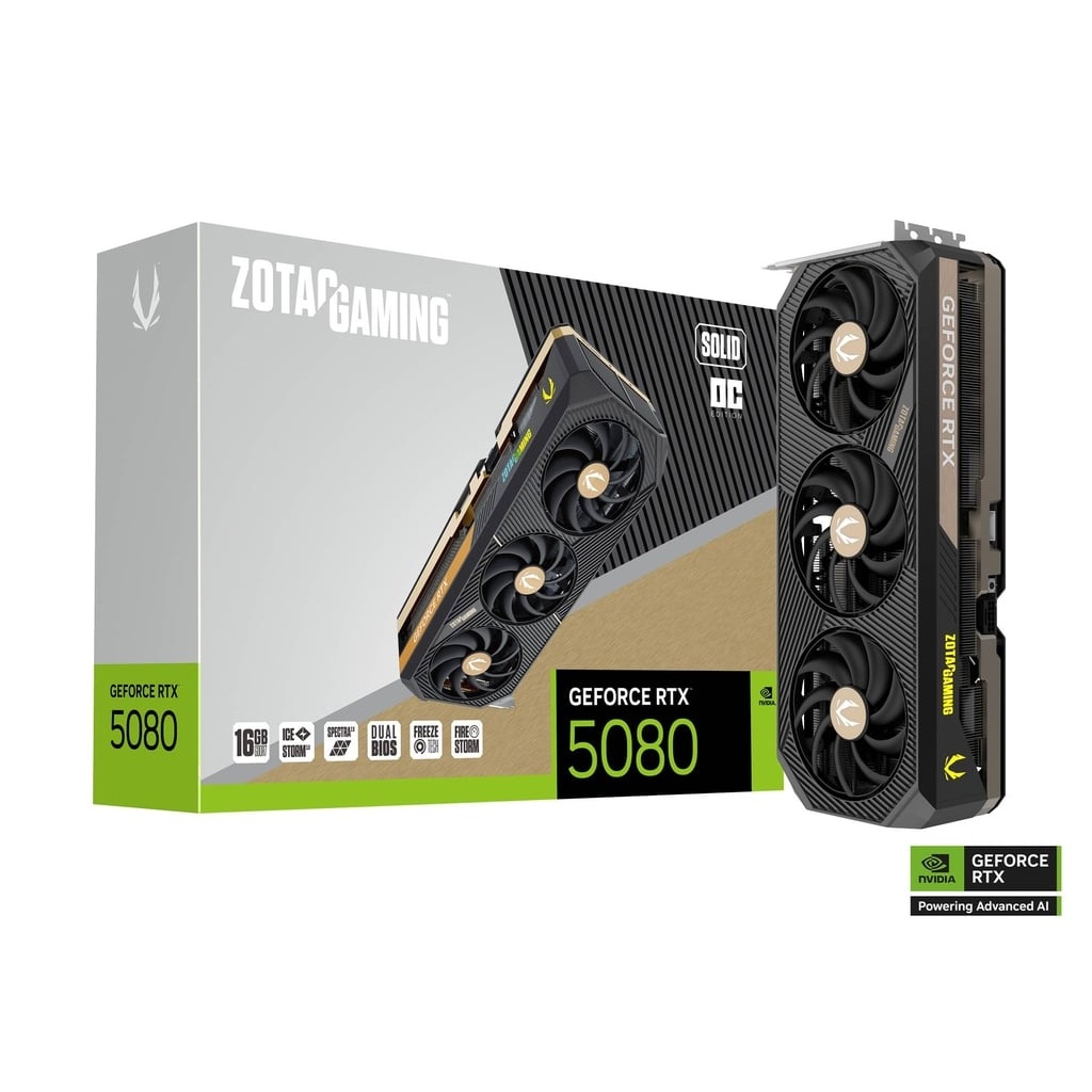 ZOTAC GAMING GeForce RTX 5080 OC SOLID CORE 16GB